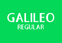 Galileo Regular Font - Featured Image