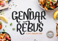 Gendar Rebus Font - Featured Image