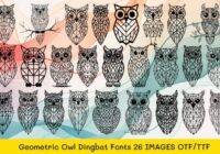 Geometric Owl Dingbats Fonts Font - Featured Image