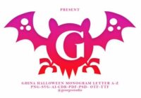 Ghina Halloween Monogram Font - Featured Image
