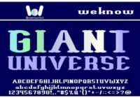 Giant Universe Font - Featured Image