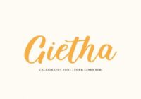 Gietha Font - Featured Image