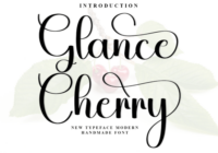 Glance Cherry Font - Featured Image