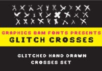 Glitch Crosses Font - Featured Image