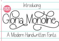 Gloria Monoline Font - Featured Image