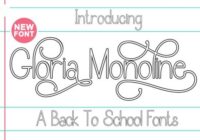Gloria Monoline Outline Font - Featured Image