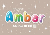 Glossy Amber Font - Featured Image