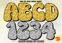 Gold and Silver Glitter Groovy Font - Featured Image