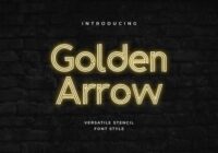 Golden Arrow Font - Featured Image