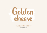 Golden Cheese Font - Featured Image