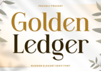 Golden Ledger Font - Featured Image
