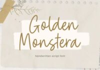 Golden Monstera Font - Featured Image