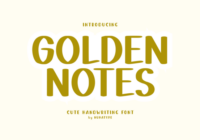 Golden Notes Font - Featured Image