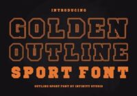 Golden Outline Font - Featured Image