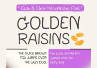 Golden Raisins Font - Featured Image