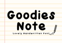 Goodies Note Font - Featured Image