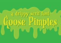 Goose Pimples Font - Featured Image
