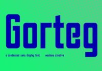 Gorteg Condensed Sans Display Font Font - Featured Image