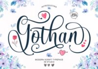 Gothan Script Font - Featured Image