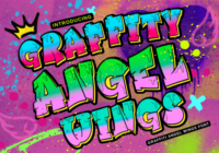 Graffiti Angel Wings Font - Featured Image