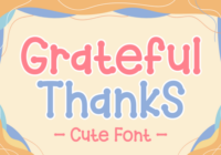 Grateful Thanks Font - Featured Image