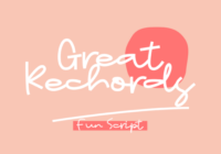 Great Rechords Font - Featured Image