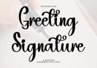 Greeting Signature Font - Featured Image