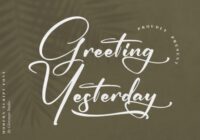 Greeting Yesterday Font - Featured Image