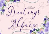 Greetings Alpaca Font - Featured Image