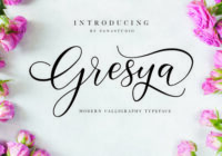 Gresya Script Font - Featured Image