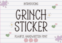 Grinch Sticker Font - Featured Image