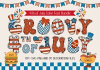 Groovy 4th of July Font - Featured Image