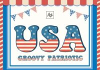 Groovy Patriotic Font - Featured Image
