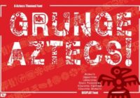 Grunge Aztecs Font - Featured Image