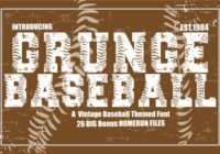 Grunge Baseball Font - Featured Image