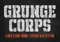 Grunge Corps Font - Featured Image