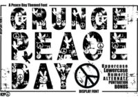 Grunge Peace Day Font - Featured Image