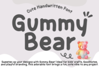 Gummy Bear Font - Featured Image