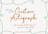 Gustavo Autograph Font - Featured Image