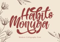 Habits Monuga Font - Featured Image