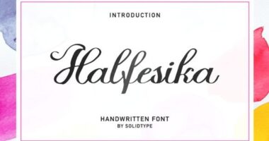 Halfesika Script Font - Featured Image