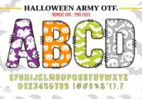 Halloween Army Set Font - Featured Image