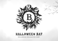 Halloween Bat Monogram Font - Featured Image