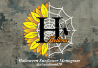Halloween Sunflower Monogram Font - Featured Image
