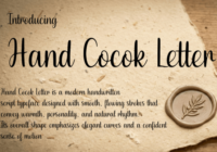 Hand Cocok Letter Font - Featured Image