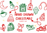 Hand Drawn Christmas Font - Featured Image