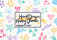 Hand Drawn Happy Doodle Font - Featured Image
