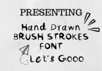 Handdrawn Brush Strokes Font - Featured Image
