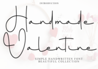 Handmade Valentine Font - Featured Image