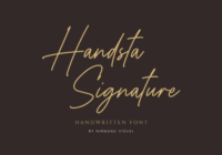 Handsta Signature Font - Featured Image